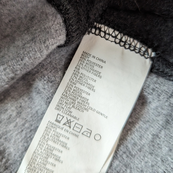 PrAna Women's Brandie Sweater Charcoal Grey Heather Wool Blend - Picture 5 of 6